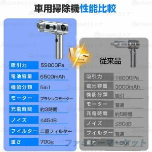 ハンディクリーナー 59800Pa強力吸引 ブ...の詳細画像2