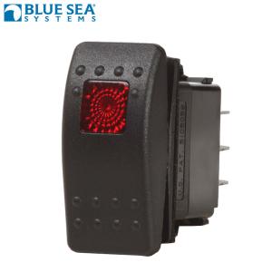 スイッチ 切替 防水ロッカースイッチ ON-OFF-ON SPDT 7931 レッドLED