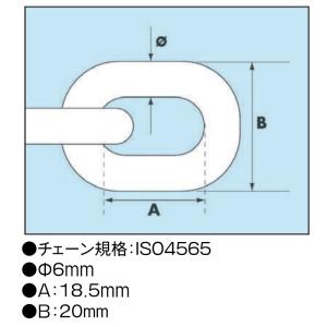 アンカー チェーン 亜鉛メッキ ドブ浸 φ6m...の詳細画像1