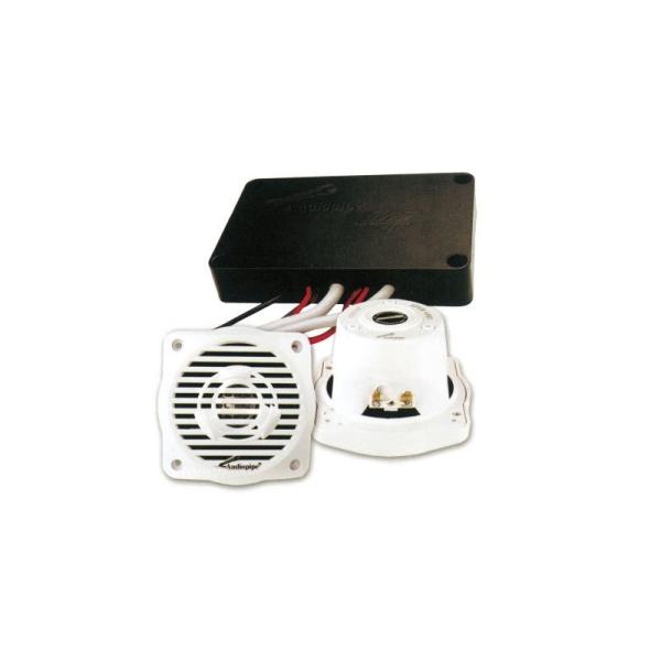 マリン用 小型スピーカー アンプセット 2個 PWCコンボパック 防水 IP68 12V ボート 海...