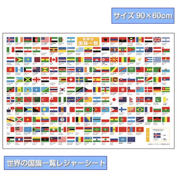レジャーシート 世界の国旗 90×60 子供 遠足 1人用 2人用 キッズ