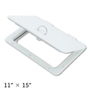 角窓ハッチ 船窓 キャンピングカーDIY 強化ガラス 樹脂枠 [ ブラック