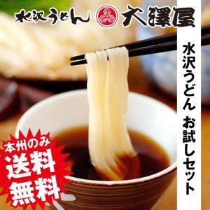 【ギフト・ご贈答対応不可】【本州のみ送料無料】「大澤屋の水沢うどん お試しセット（水沢うどん つゆあり6〜7人前）」