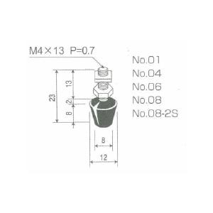 角田興業　ゴム付ボルト　　M4X13｜osc-shop