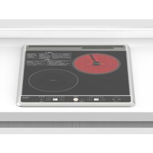 送料無料 CS-H217B 三菱IHクッキングヒーター (1口IH1口ハロゲン・グリル無しビルトイン...