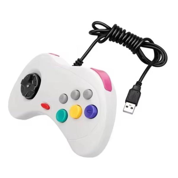 OSE セガ SATURN サターン タイプ パソコン USB コントローラー 白 [video g...