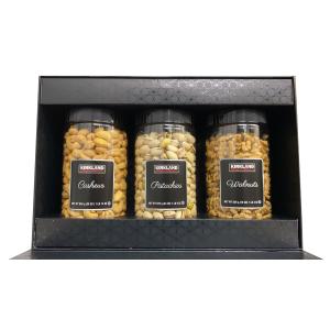 Kirkland Signature プレミアムナッツギフトボックス  3種類無塩カシュー/ピスタチオ/くるみ/最高級品質/コストコオリジナル
