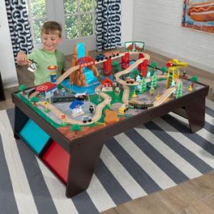 KidKraft  トレインセット 木製レールセット/大型テーブル付 Waterfall Station Train Set &amp; Table　キッドクラフト