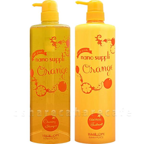 [セット]サニープレイス ナノサプリクレンジングシャンプー ORオレンジ1000ml＋エッセンストリ...