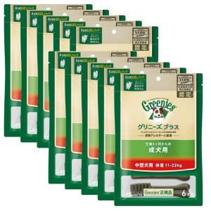 [セット]グリニーズ プラス 成犬用 中型犬用 11-22kg 6本 LPT ペットフード ×10個 [happiest][送料無料]｜osharecafe