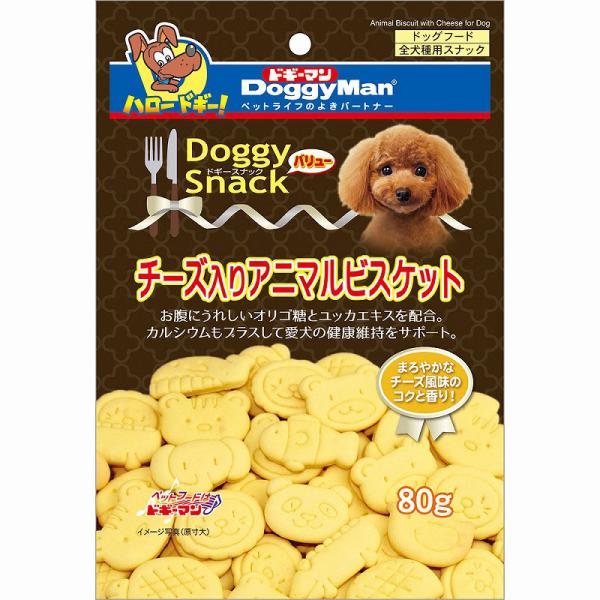 ドギーマンハヤシ ドギースナックバリュー チーズ入りアニマルビスケット 80g[happiest][...