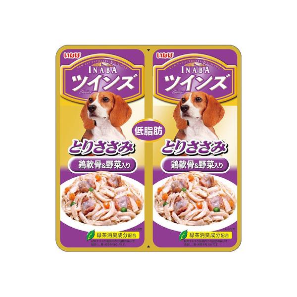 いなばペットフード ツインズ とりささみ 鶏軟骨&amp;野菜入り 80g(40g×2) TW-07[hap...
