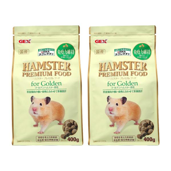 [セット]ジェックス ハムスタープレミアムフード ゴールデン専用 400g 2個セット [happi...