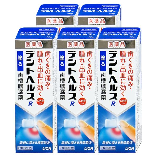 [楽天ランキング1位][第3類医薬品][セット]デントヘルスR 40g×5個[その他医薬品][ライオ...