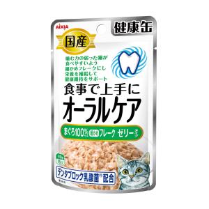 アイシア 国産 健康缶パウチ オーラルケア まぐろ細かめフレーク ゼリータイプ 40g[happiest][SBT]