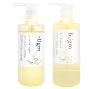 [セット]ティーライフ hugmナチュラルシャンプー500ml&リッチトリートメント500g[ハグム/ヘアシャンプー][送料無料]｜osharecafe