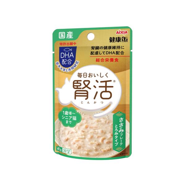 アイシア 国産 健康缶パウチ 腎活 ささみフレーク とろみタイプ 40g[happiest][SBT...