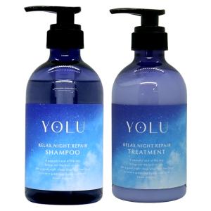 [セット]YOLU(ヨル) ナイトリペア シャンプー・ トリートメント [リラックス]本体 容量475ml+475g ナイトリペア スリークナイトケア YOLU[送料無料]｜osharecafe