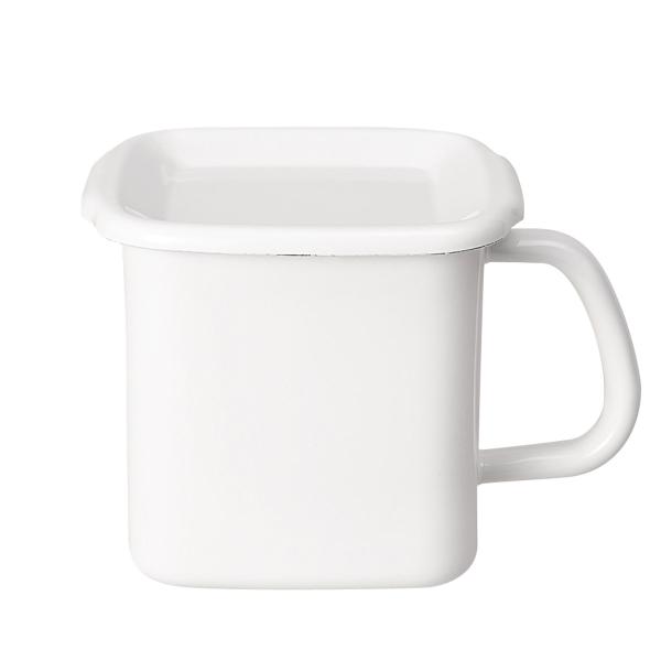 野田琺瑯 MSH-12K ホワイトシリーズ 持ち手付きストッカー角型L 1.5L[角型 ホワイトシリ...