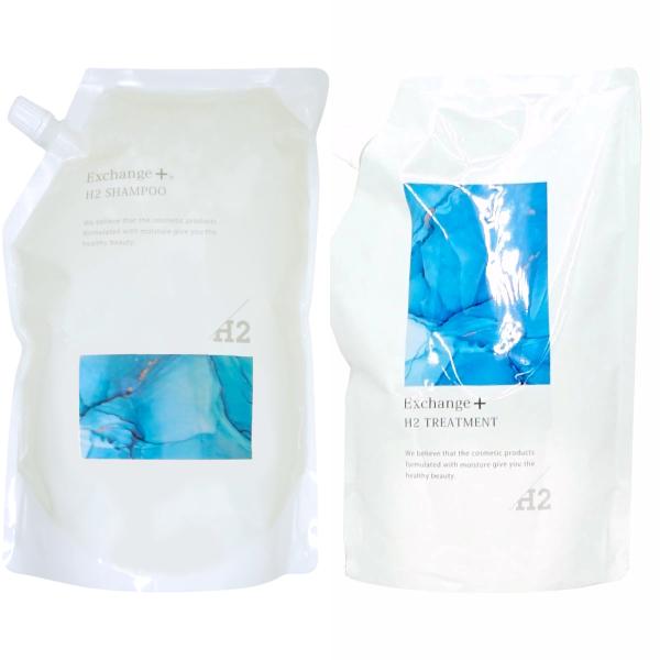 [セット]ストリ エクスチェンジプラスH2シャンプー 詰替 1000ml+トリートメント 詰替 10...