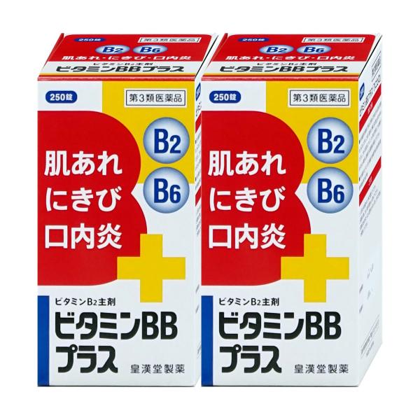 [第3類医薬品][セット]ビタミンBBプラス 「クニヒロ」 250錠×2個[皇漢堂製薬][肌トラブル...