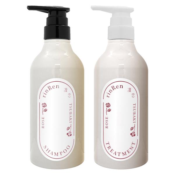 [セット]リンレン レメディアルシャンプー480ml+トリートメント480ml(ローズ&amp;ツバキ)[送...