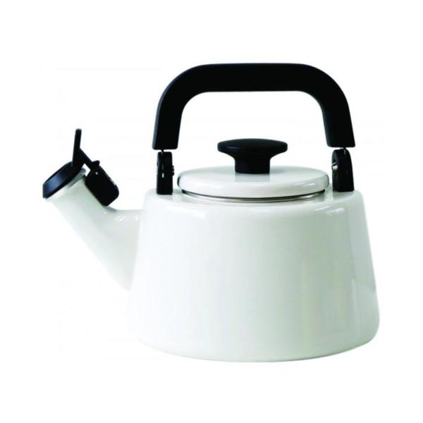 富士ホーロー CTN-2.1WK W コットン 2.1L 笛吹きケトル ホワイト[琺瑯ケトル やかん...