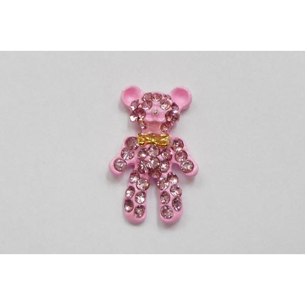SHAREKI マスピア m-pian-002-pi  熊 ピンクキラキラ マスク 紐アクセサリー ...