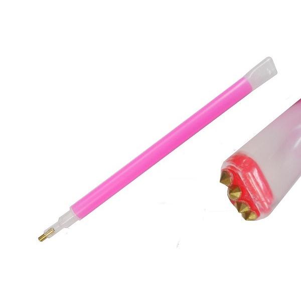 ハンドメイド ラインストーン 両側 デコ ピックアップ スティック ピンク 小さいラインストーンを取...