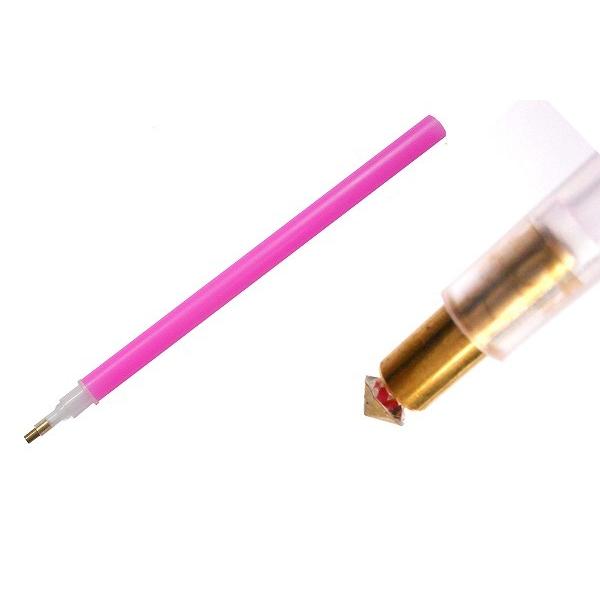 ハンドメイド ラインストーン 片側 デコ ピックアップ スティック ピンク 小さいラインストーンを取...