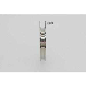 エポキシ樹脂粘土  ハンドメイド素材 パーツ ステンレス304 ステンレスカラー　指輪(リング）幅 約3mm 溝1 st-r1-3s