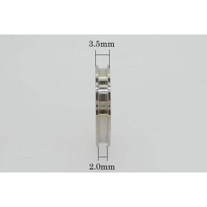 指輪 リング 1溝 幅約3.5mm ステンレスカラー 手作り ハンド メイド クラフト 素材 パーツ 316Lサージカルステンレス SP シャレキプレミアム st-r1-3ss