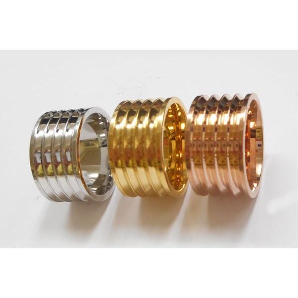 4溝 指輪 リング 手作り オリジナル ハンドメイド クラフト 素材 パーツ 316Lサージカルステ...