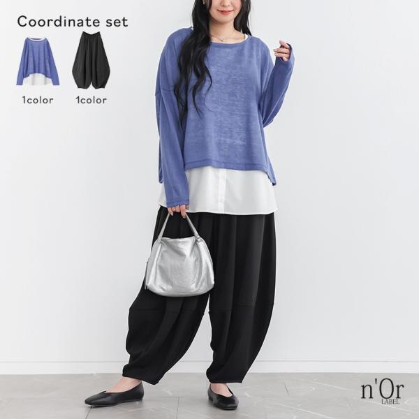 2点コーデセット 2026 レディース トップス カットソー プルオーバー タンクトップ ロングタン...