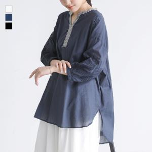 シャツ レディース 春 夏 白 黒 紺 M ブラ...の商品画像