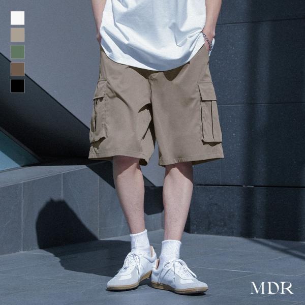 ハーフパンツ メンズ 夏 白 黒 M L XL ショーツ ショートパンツ 半ズボン カーゴポケット ...