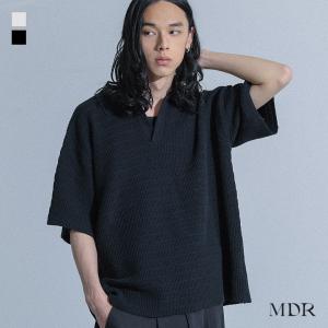 ニット 半袖 メンズ 春 夏 ポロニット サマー...の商品画像