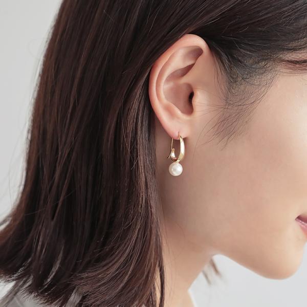 ピアス レディース イヤーアクセサリー フックピアス フェイクパール 一粒ジュエリー オケージョン ...