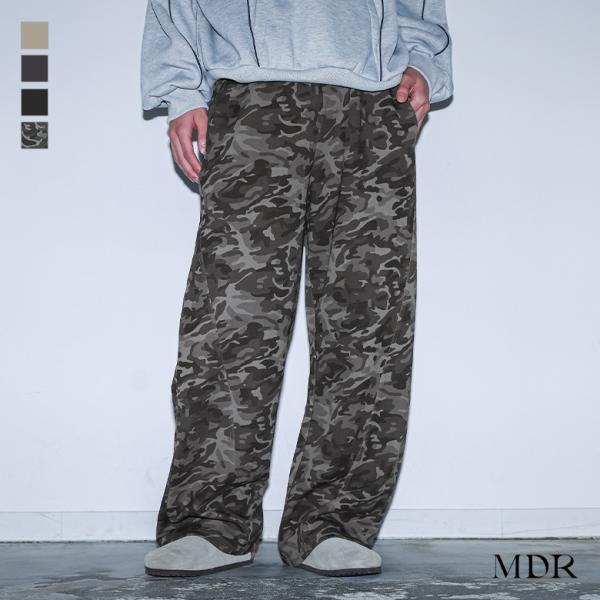 パンツ ロング丈 メンズ ボトムス カーブパンツ ワイドパンツ ポンチ素材 ストレッチ ストレスフリ...