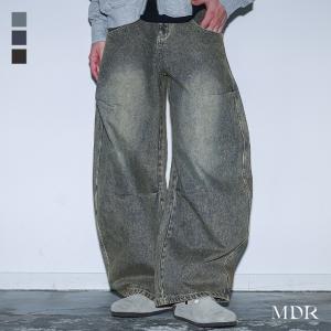 デニム パンツ メンズ ボトムス ジーンズ ロング丈 バレルレッグパンツ ワイドデニム 綿100％ コットン100％ ジーパン 春 夏 秋 冬「メール便不可」「20」