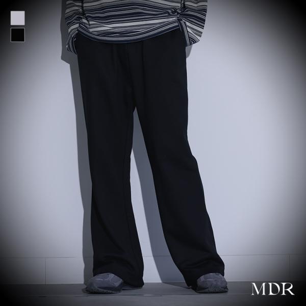 パンツ メンズ 秋 冬 春 黒 M L ロング スウェット フレア スエット 裏毛 ウエストゴム 綿...