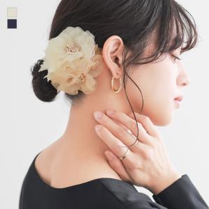 コサージュ フラワー 花 レディース 2way アクセサリー ヘアアクセサリー ヘアクリップ オケージョン フォーマル 高級感 華やか【メール便不可】【20】｜osharewalker