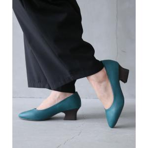 パンプス レディース プレーン 靴 3cm 5cm 太ヒール