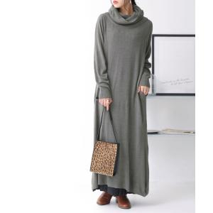 ロングワンピース レディース ニット トップス 『カシミヤタッチタートルニットワンピ』※返品交換不可※【メール便不可】
