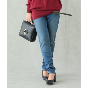 レギパン レディース デニム ジーンズ ボトムス パンツ オリジナル 『裏起毛ストレッチデニムレギパン』※返品交換不可※【メール便不可】