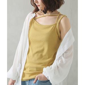 キャミソール レディース インナー タンク ノースリーブ 『アシメショルダーリブキャミソール』※メール便可※【10】