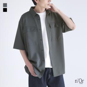 シャツ メンズ トップス 羽織 半袖 ボタンシャツ 襟付き 胸ポケット レイヤード 「メール便可」「10」
