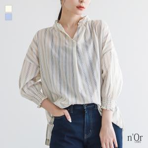 ブラウス 七分袖 レディース 春 夏 秋 白 S...の商品画像