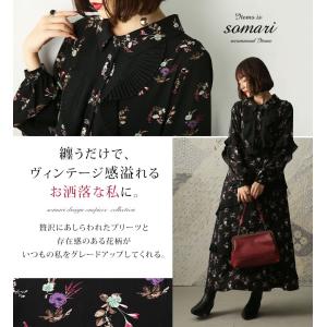 ワンピース 長袖 レディース 春 秋 冬 黒 ...の詳細画像1