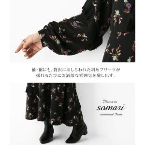 ワンピース 長袖 レディース 春 秋 冬 黒 ...の詳細画像3